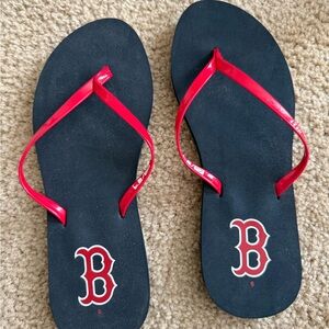 NWOT Reef Red Sox Navy Blue and Red Sandals